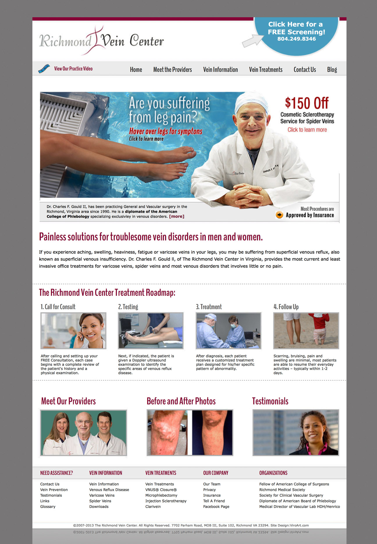 Richmond Vein Center Web UI